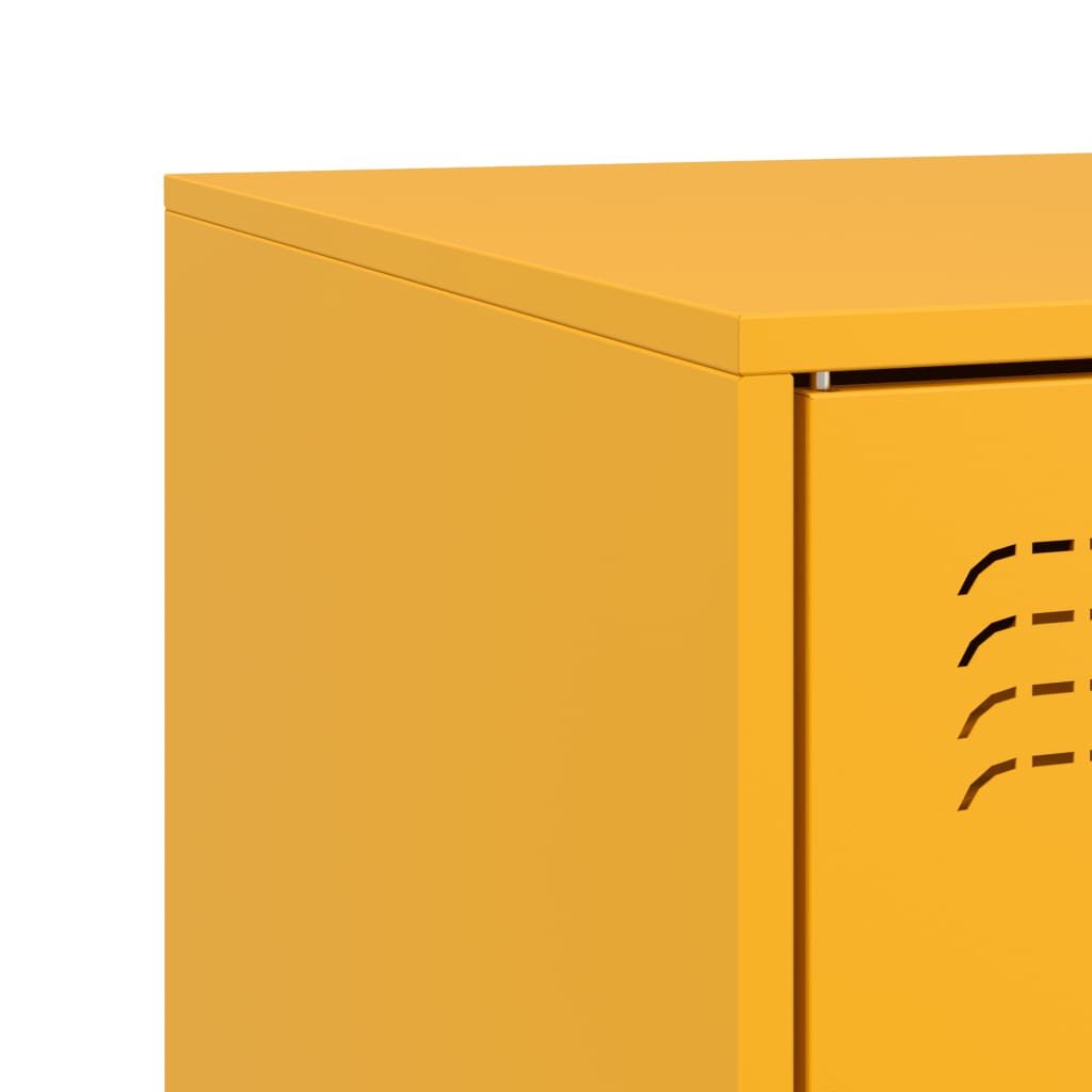 Meuble TV jaune moutarde 67x39x44 cm acier - XIOS