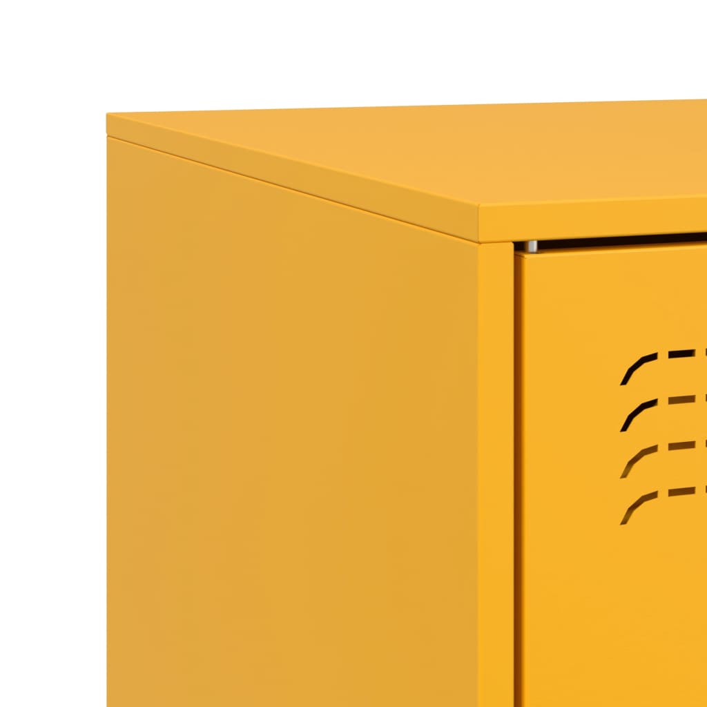 Meubles TV 2 pcs jaune moutarde 67x39x44 cm acier - XIOS