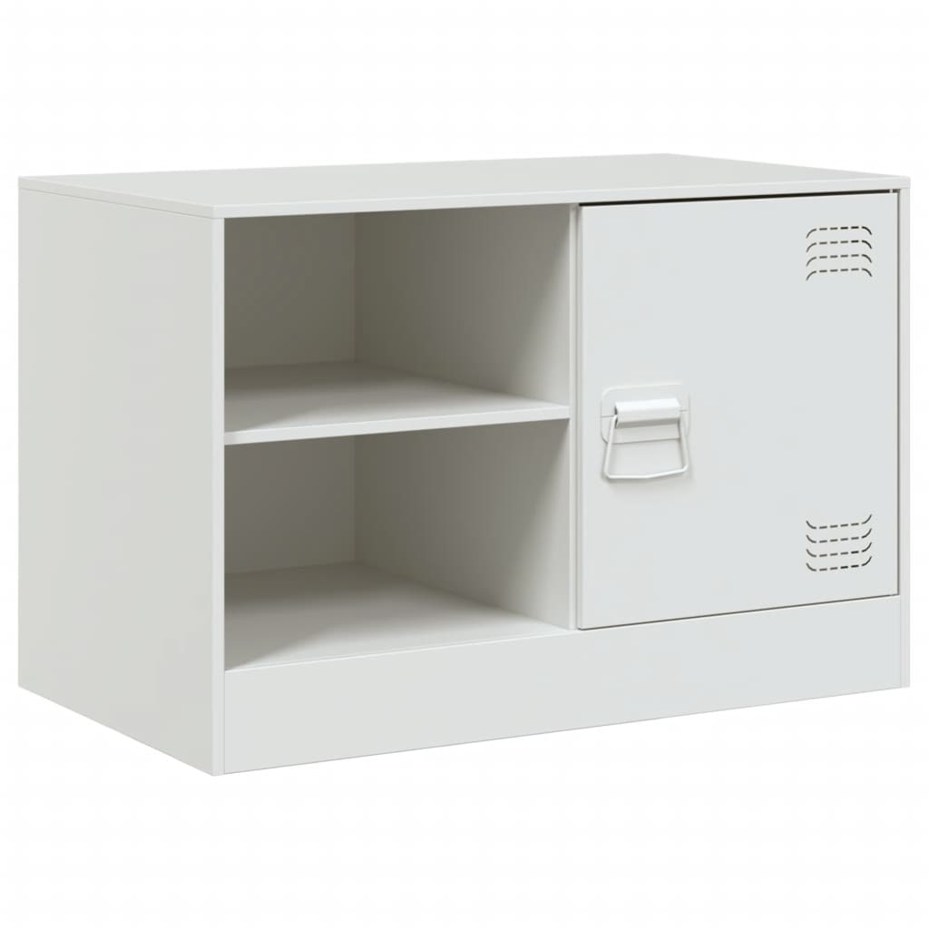 Meuble TV blanc 67x39x44 cm acier - XIOS