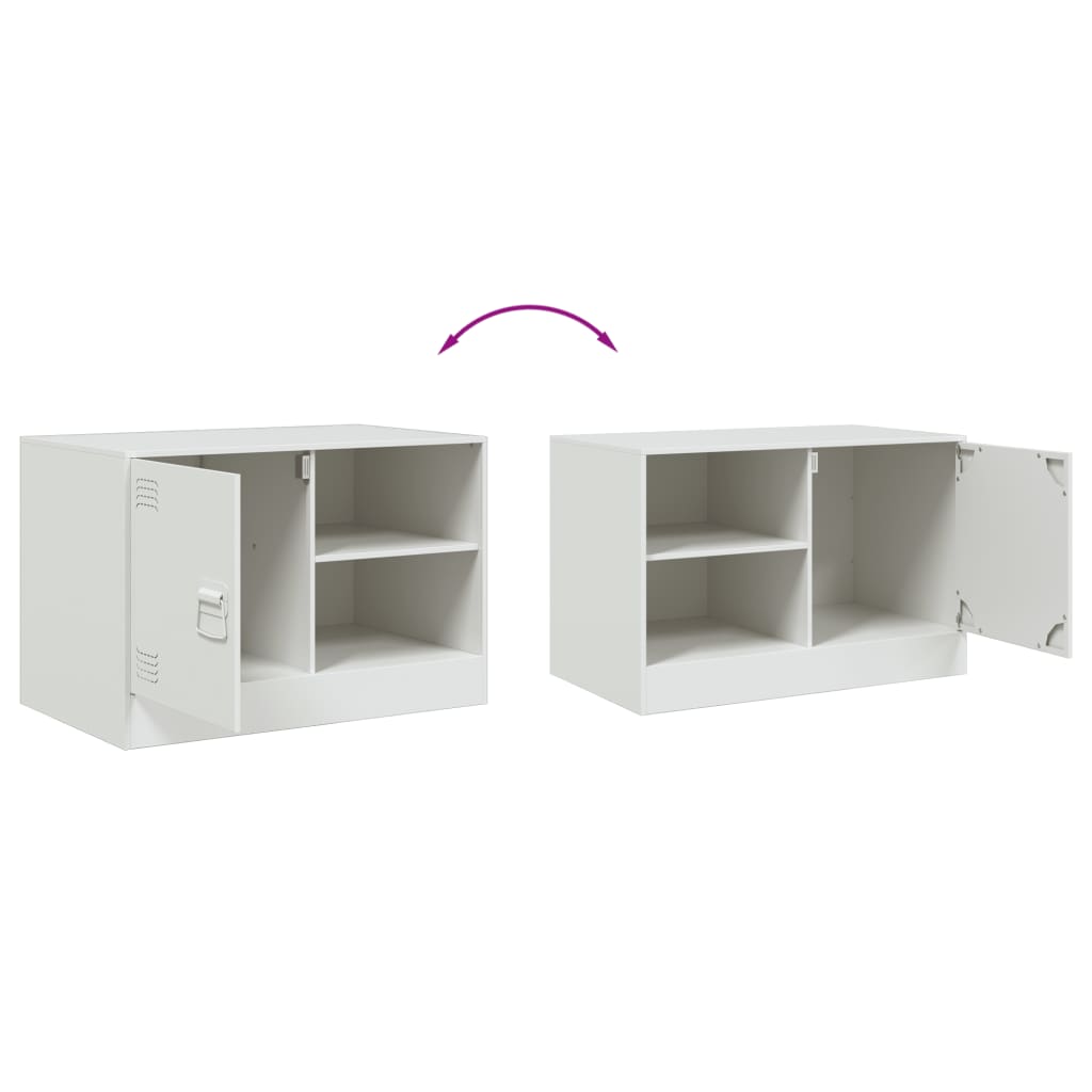 Meubles TV 2 pcs blanc 67x39x44 cm acier - XIOS