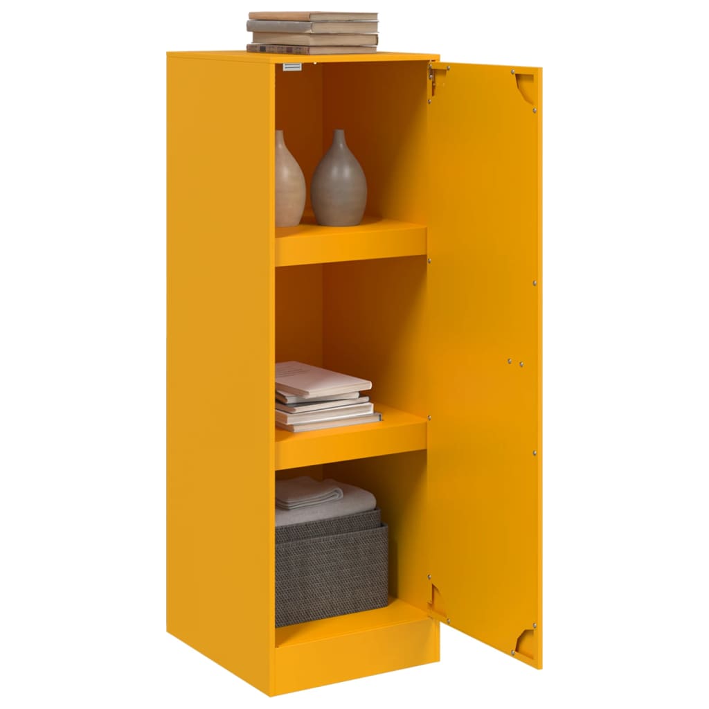Buffet jaune moutarde 34,5x39x107 cm acier - XIOS