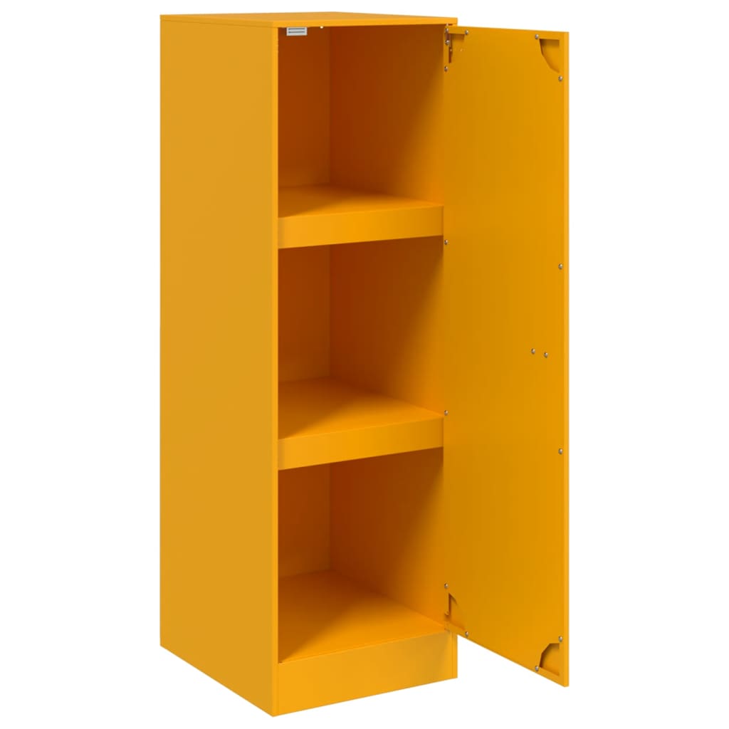 Buffet jaune moutarde 34,5x39x107 cm acier - XIOS