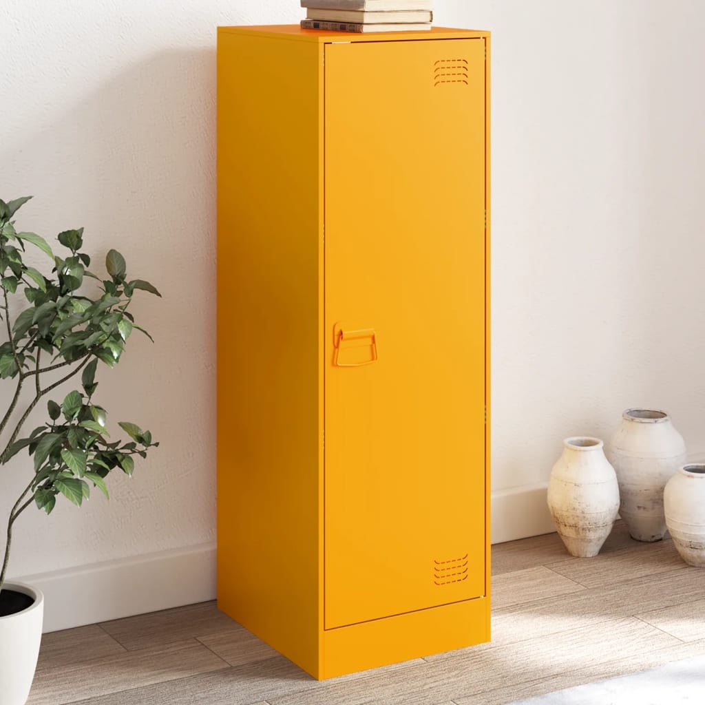 Buffet jaune moutarde 34,5x39x107 cm acier - XIOS