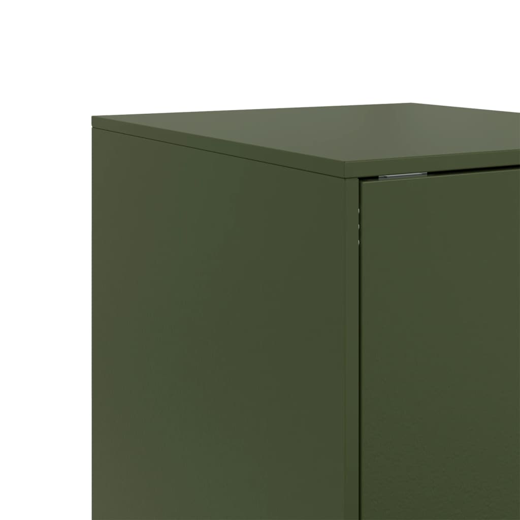 Buffet vert olive 34,5x39x73 cm acier - XIOS