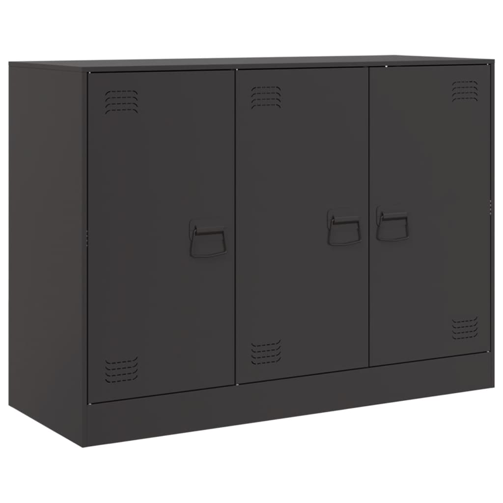 Buffet noir 99x39x73 cm acier - XIOS