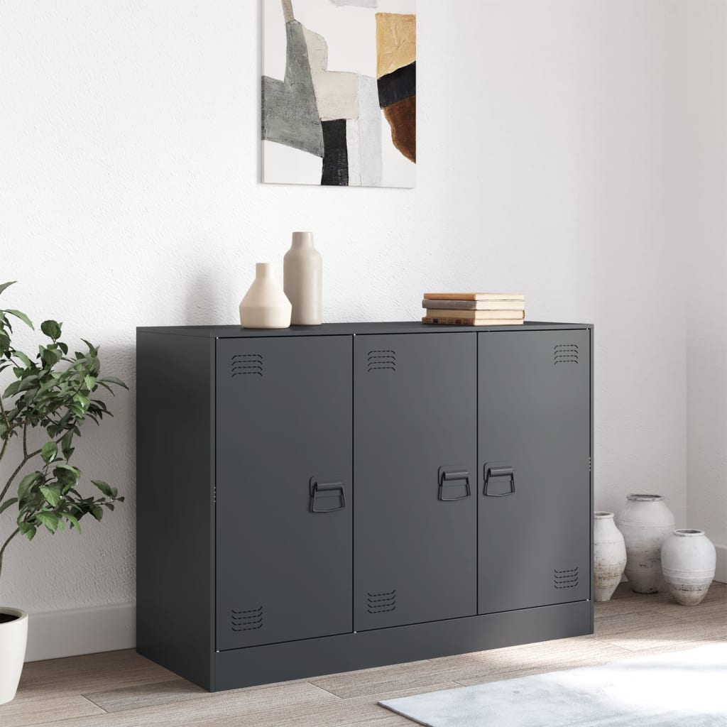 Buffet anthracite 99x39x73 cm acier - XIOS