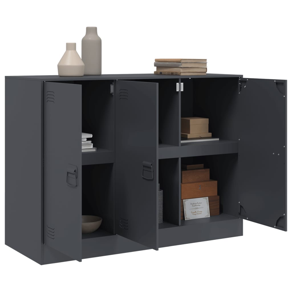 Buffet anthracite 99x39x73 cm acier - XIOS