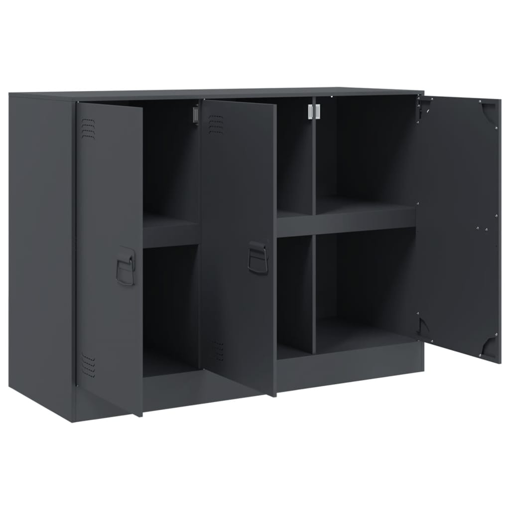 Buffet anthracite 99x39x73 cm acier - XIOS