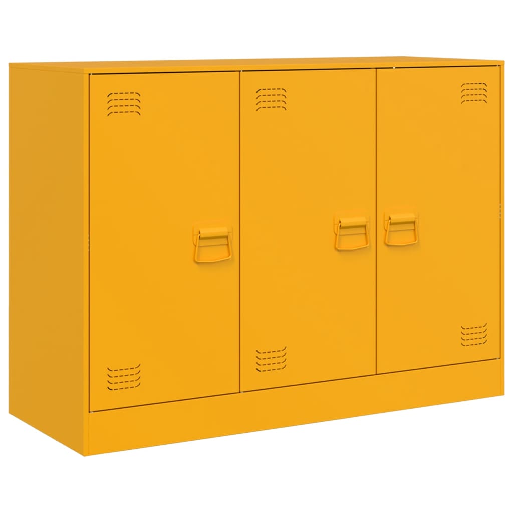 Buffet jaune moutarde 99x39x73 cm acier - XIOS