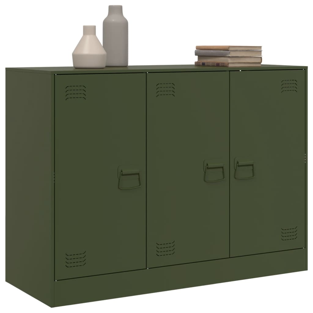 Buffet vert olive 99x39x73 cm acier - XIOS