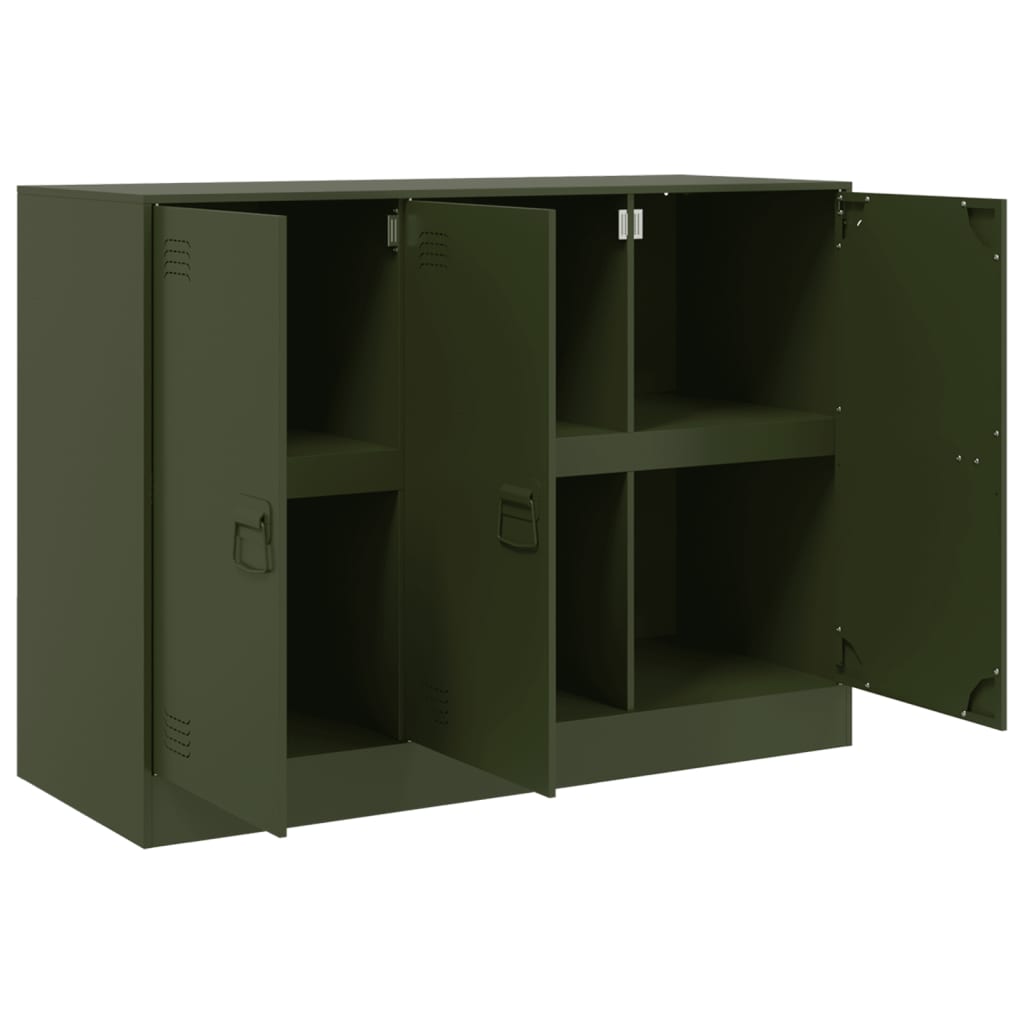 Buffet vert olive 99x39x73 cm acier - XIOS