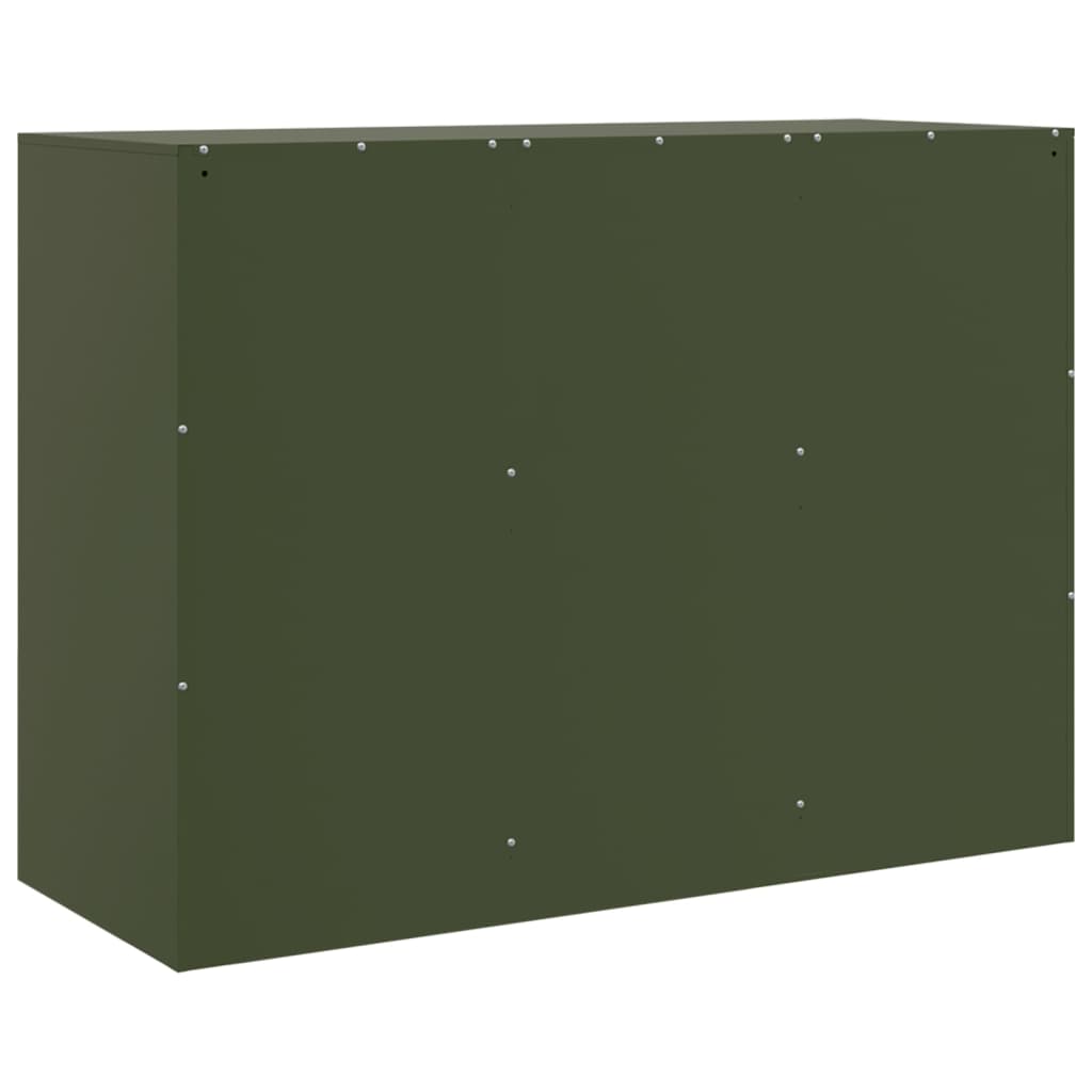 Buffet vert olive 99x39x73 cm acier - XIOS