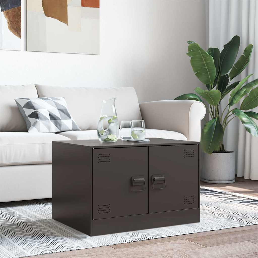 Table basse noir 67x50x44 cm acier - XIOS