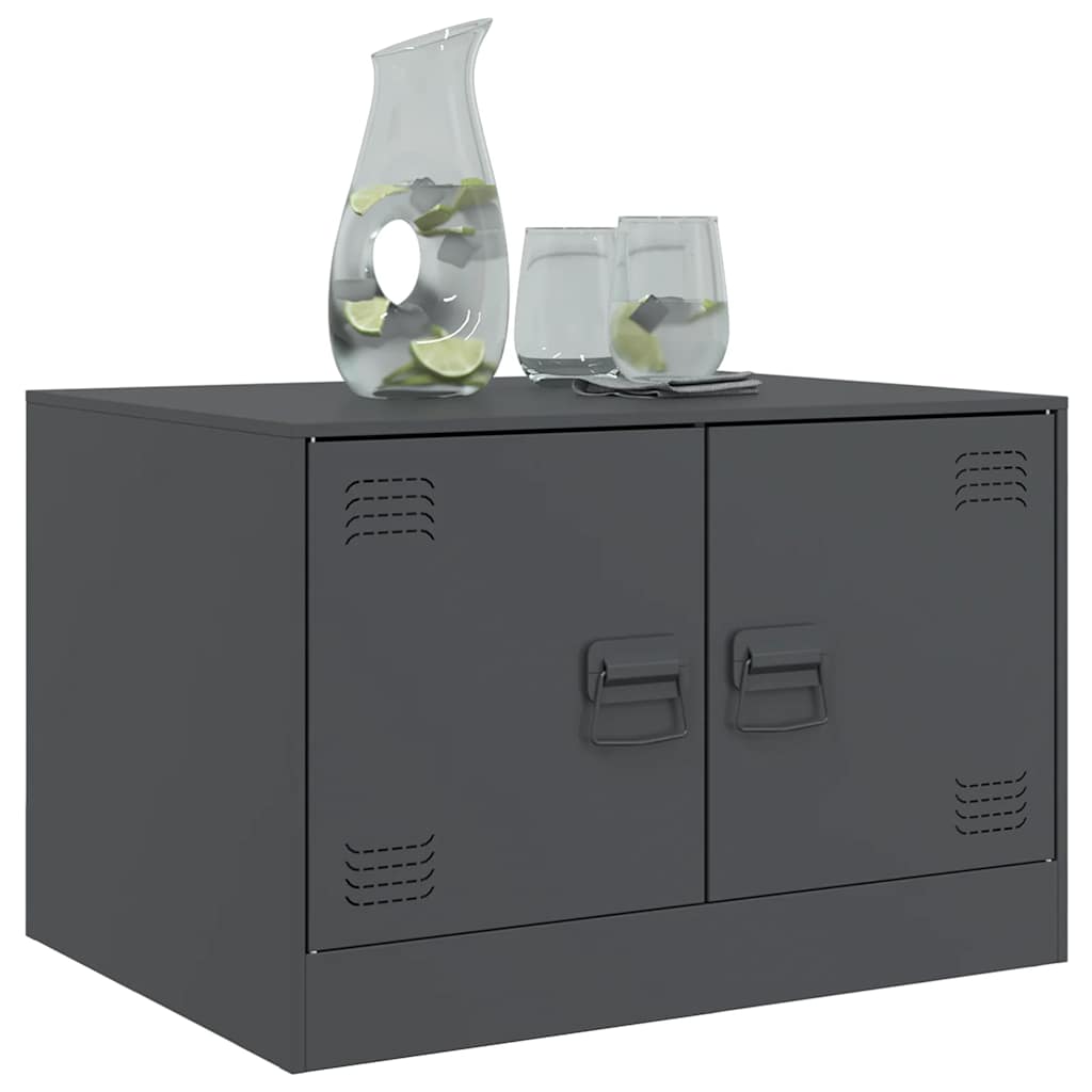 Table basse anthracite 67x50x44 cm acier - XIOS