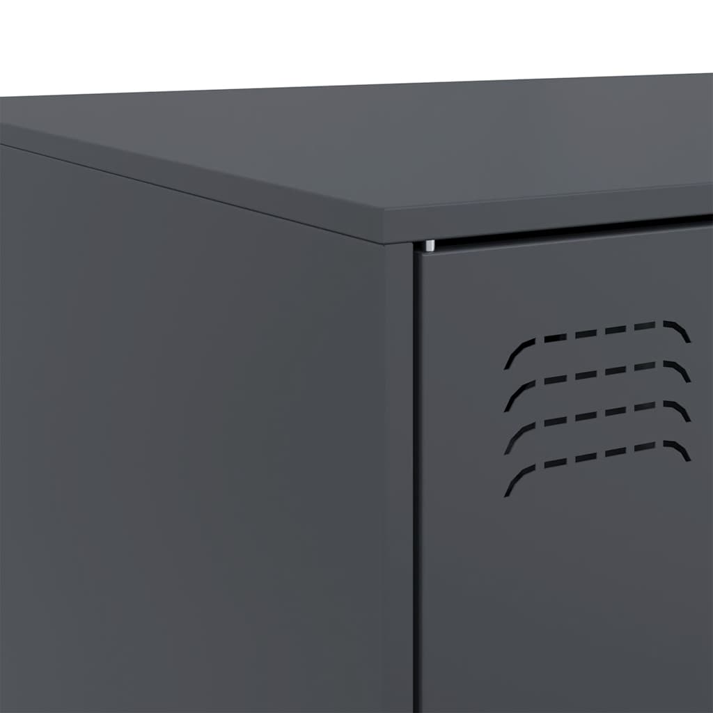 Table basse anthracite 67x50x44 cm acier - XIOS