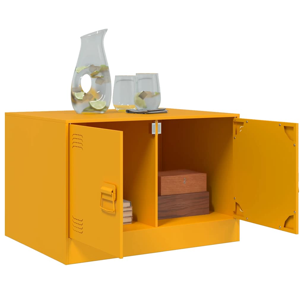 Table basse Jaune moutarde 67x50x44 cm acier - XIOS