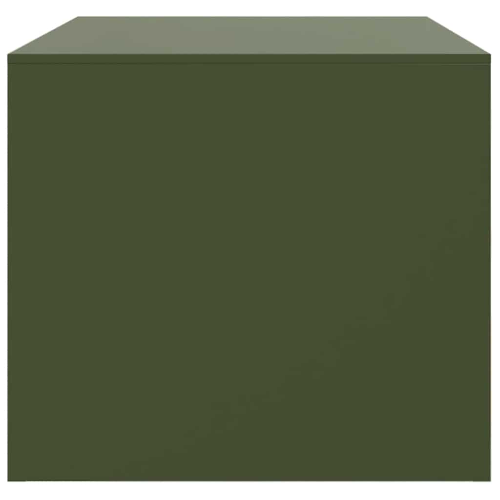 Table basse vert olive 67x50x44 cm acier - XIOS