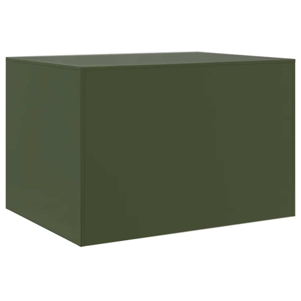 Table basse vert olive 67x50x44 cm acier - XIOS