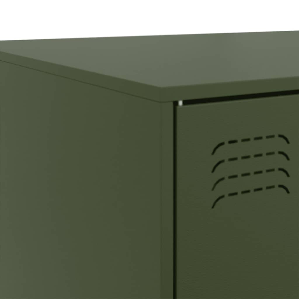 Table basse vert olive 67x50x44 cm acier - XIOS