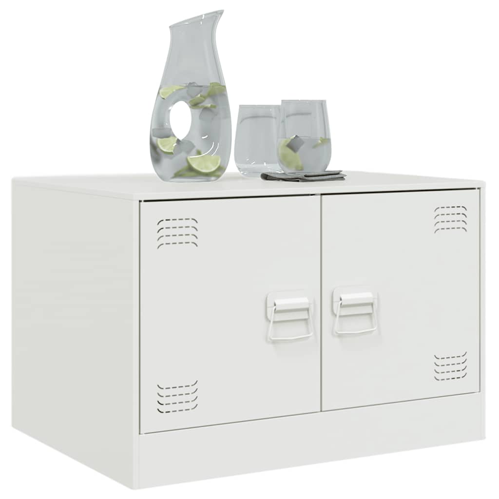 Table basse blanc 67x50x44 cm acier - XIOS