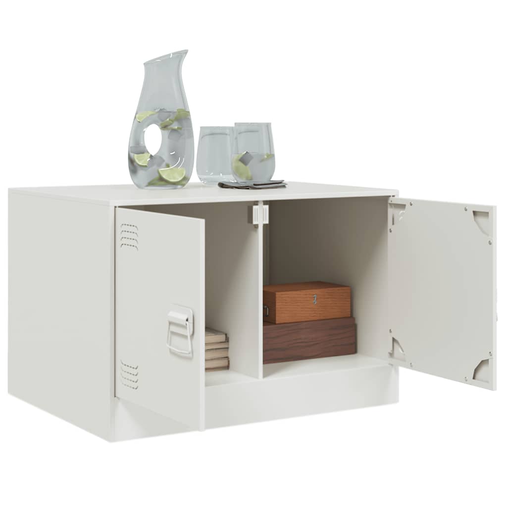 Table basse blanc 67x50x44 cm acier - XIOS