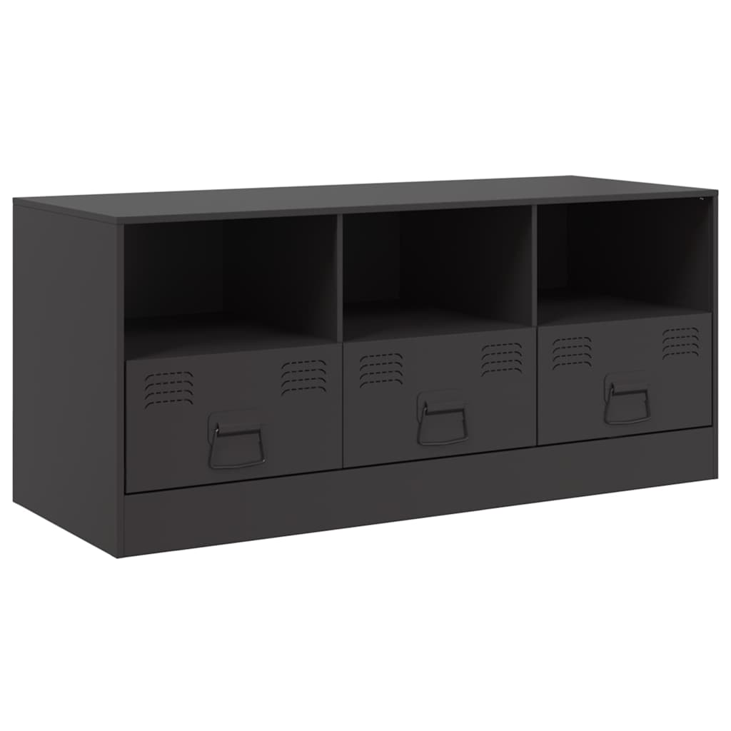 Meuble TV noir 99x39x44 cm acier - XIOS
