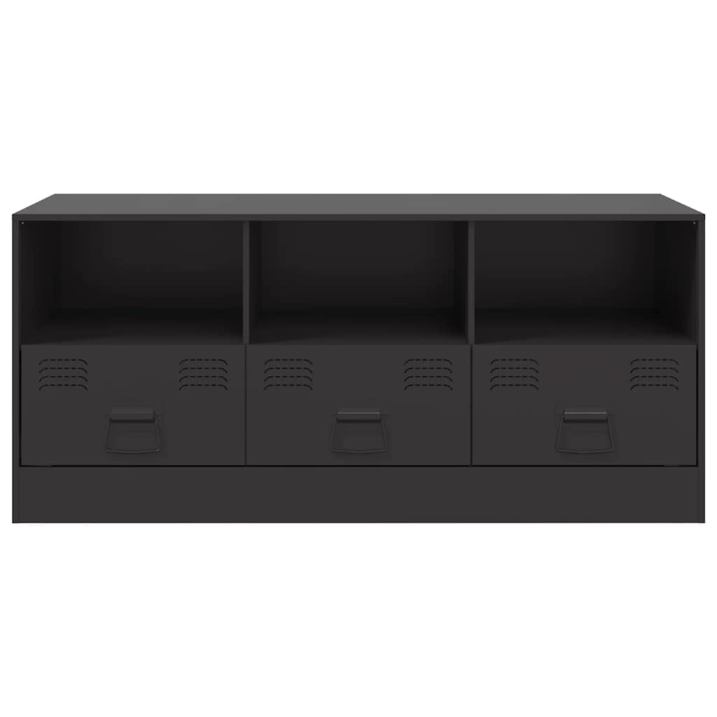 Meuble TV noir 99x39x44 cm acier - XIOS