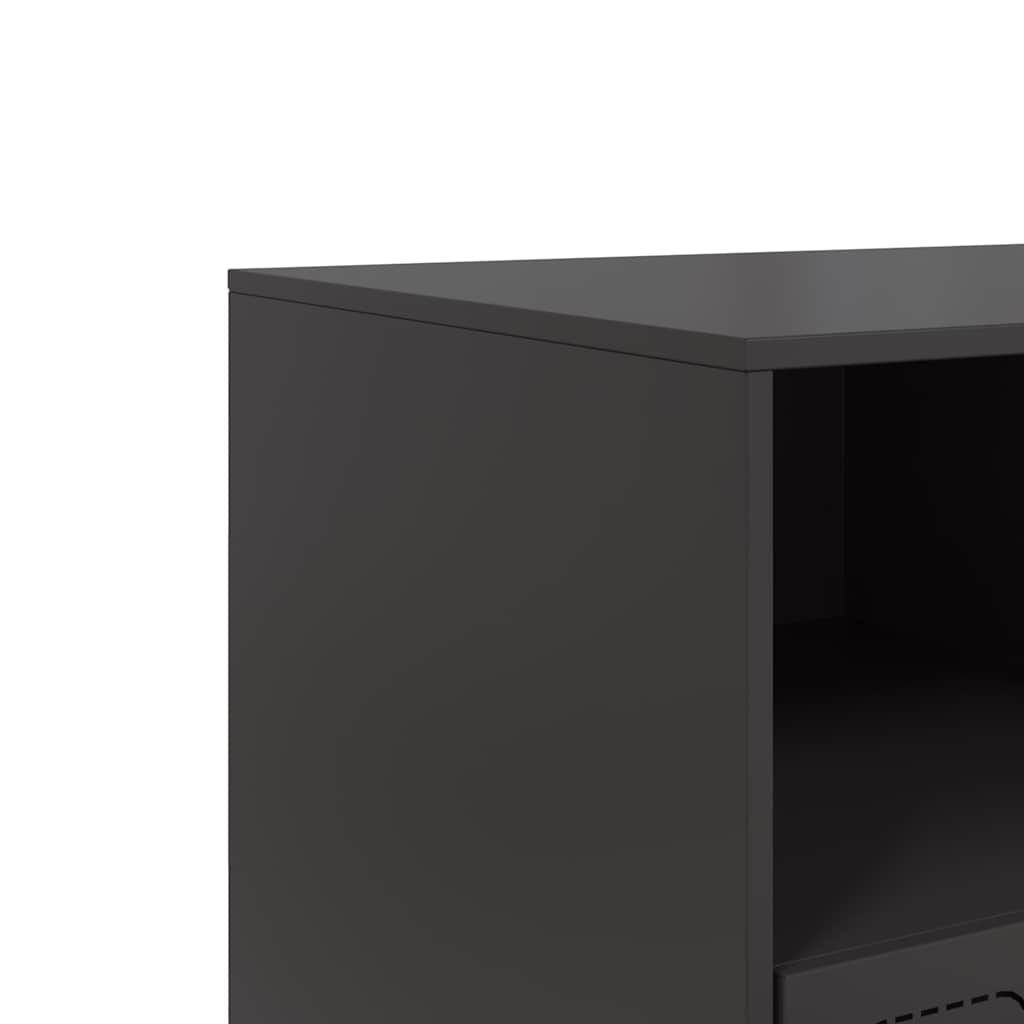 Meuble TV noir 99x39x44 cm acier - XIOS