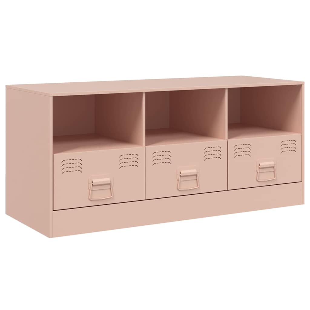 Meuble TV rose 99x39x44 cm acier - XIOS