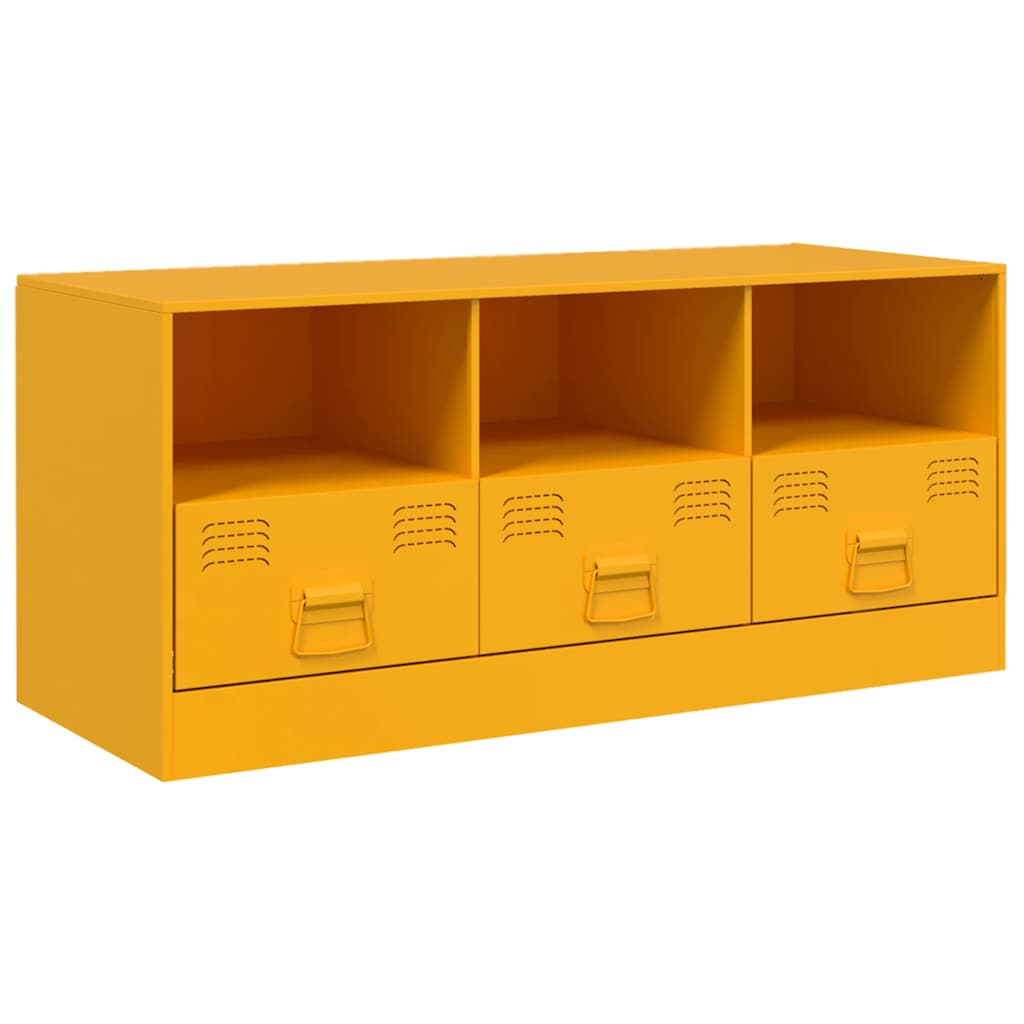 Meuble TV jaune moutarde 99x39x44 cm acier - XIOS