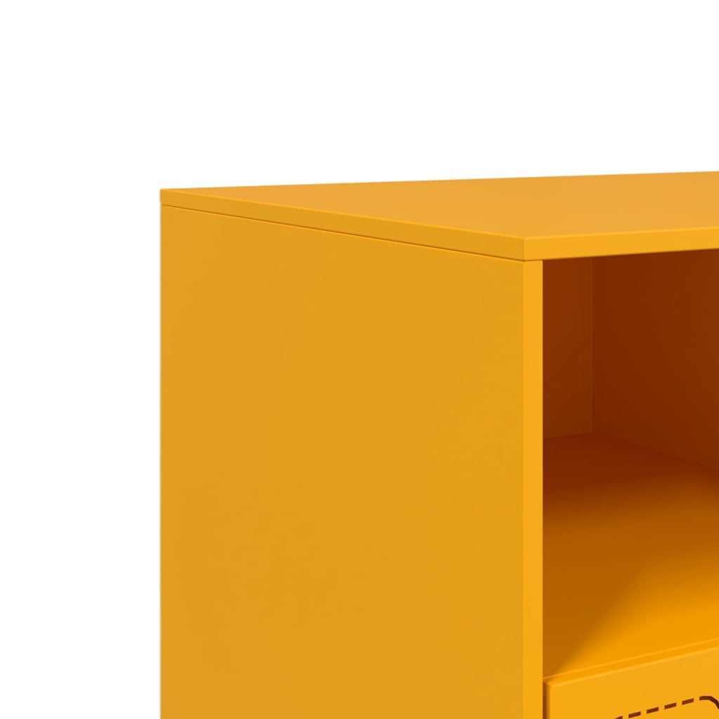 Meuble TV jaune moutarde 99x39x44 cm acier - XIOS