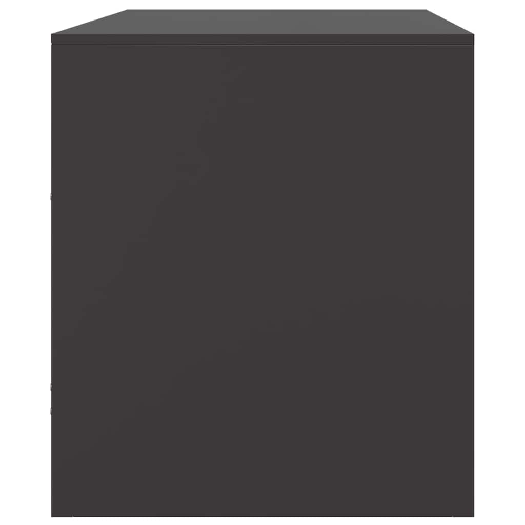 Meubles TV 2 pcs noir 67x39x44 cm acier - XIOS