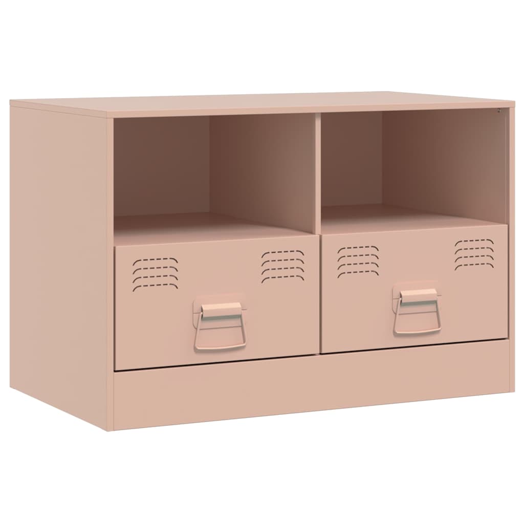 Meuble TV rose 67x39x44 cm acier - XIOS