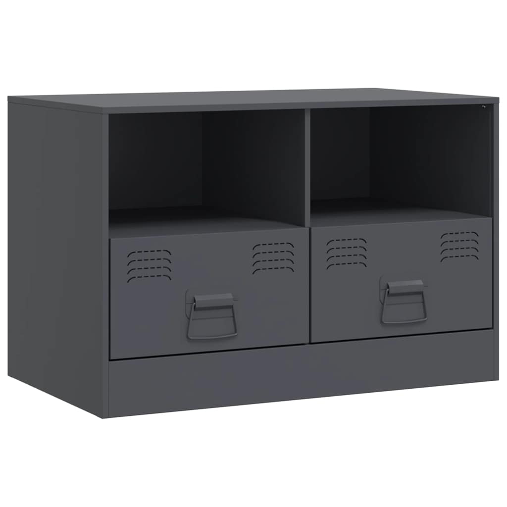 Meuble TV anthracite 67x39x44 cm acier - XIOS