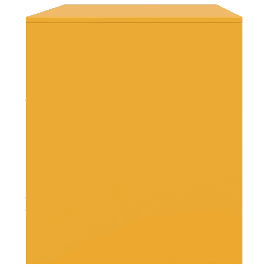 Meubles TV 2 pcs jaune moutarde 67x39x44 cm acier - XIOS