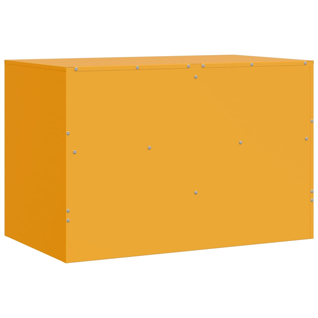 Meubles TV 2 pcs jaune moutarde 67x39x44 cm acier - XIOS