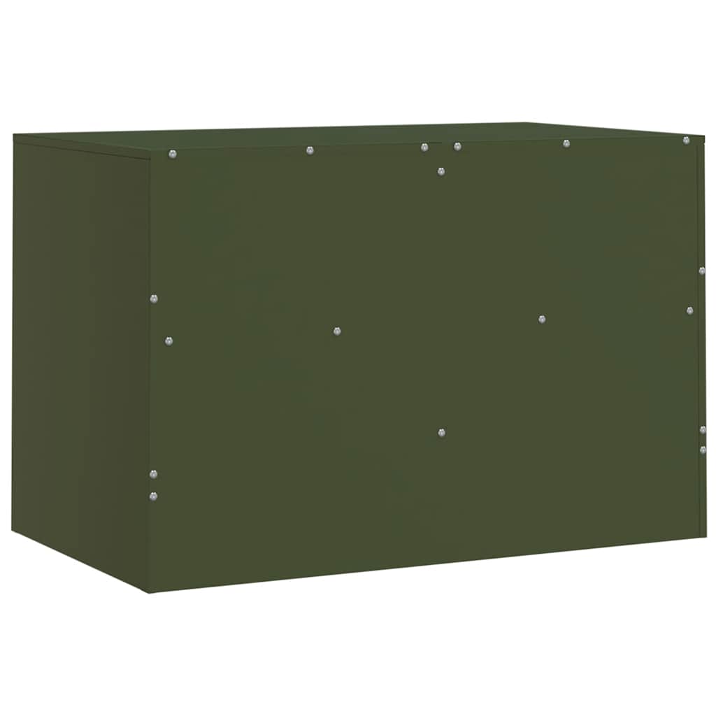 Meubles TV 2 pcs vert olive 67x39x44 cm acier - XIOS