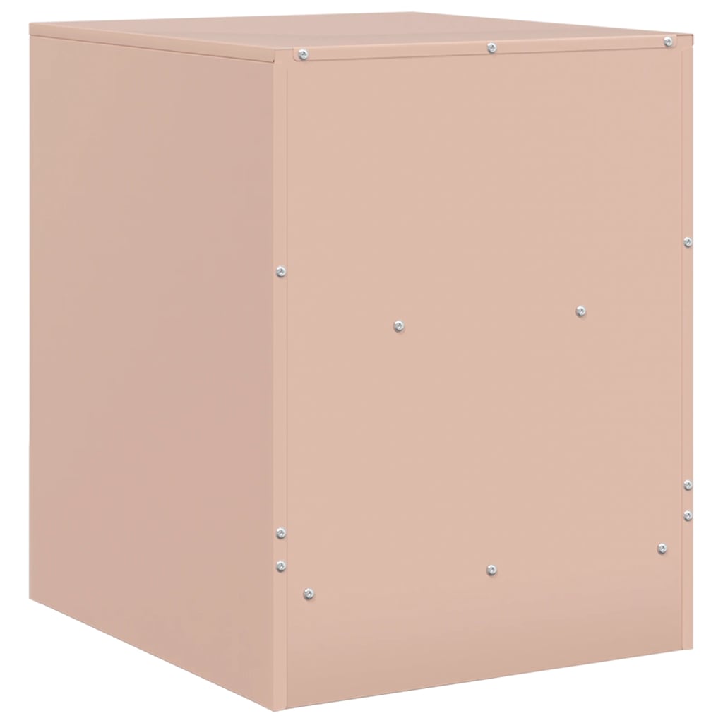 Table de chevet rose 34,5x39x44 cm acier - XIOS