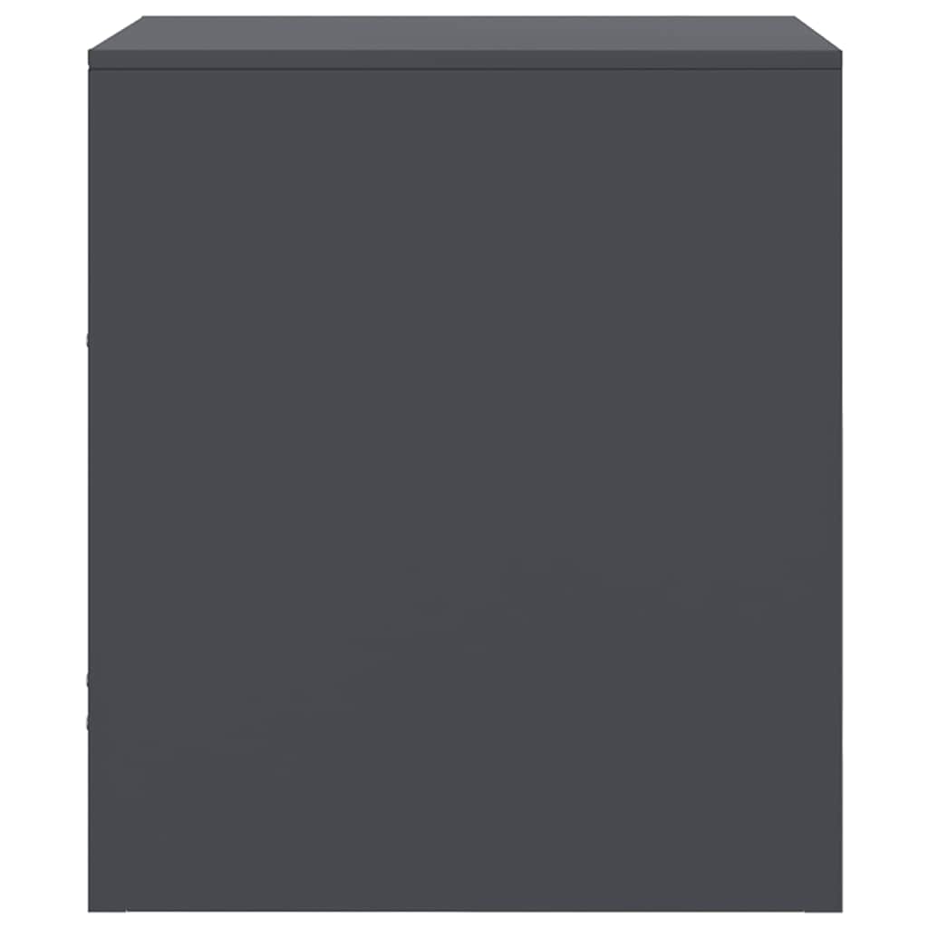 Table de chevet anthracite 34,5x39x44 cm acier - XIOS