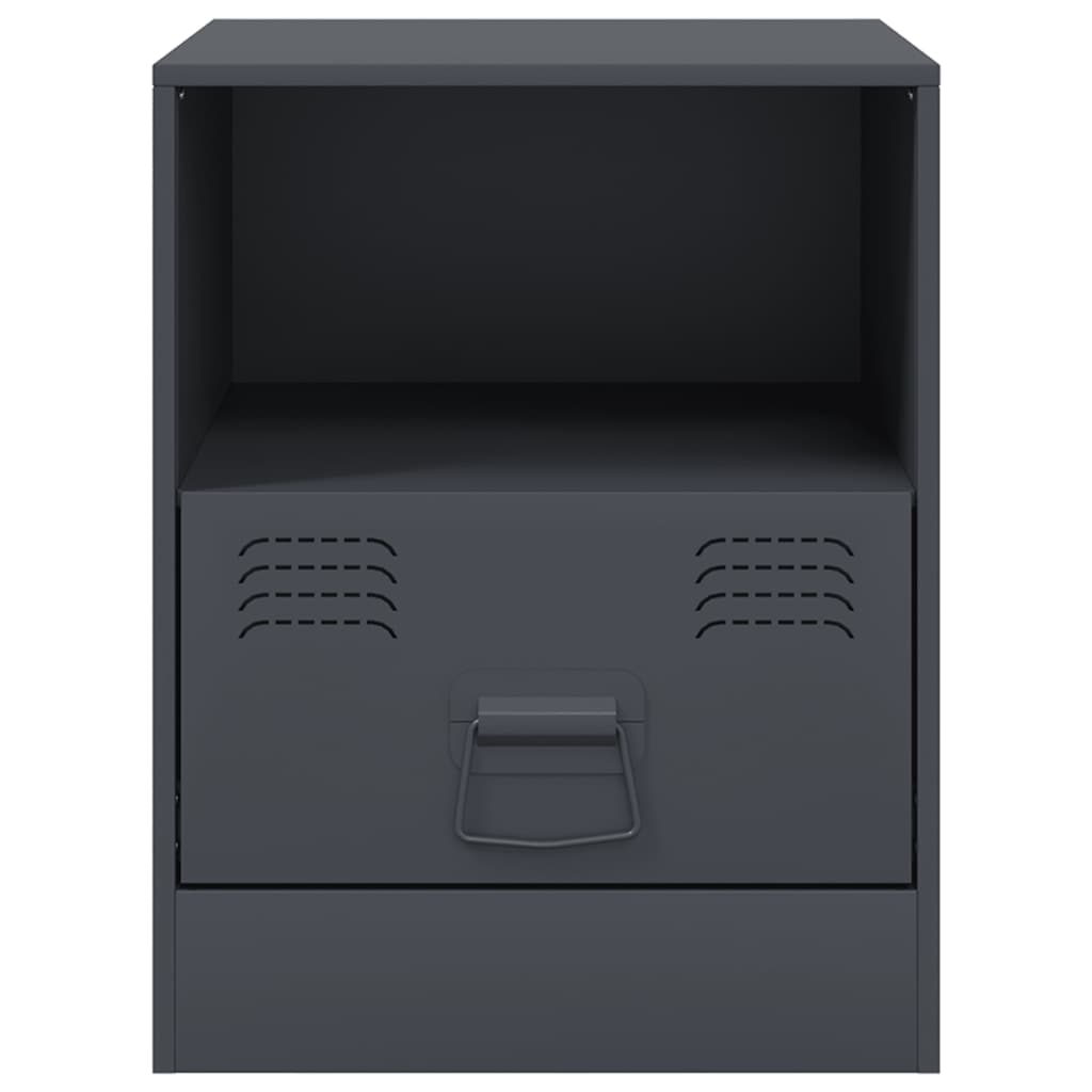 Tables de chevet 2 pcs anthracite 34,5x39x44 cm acier - XIOS