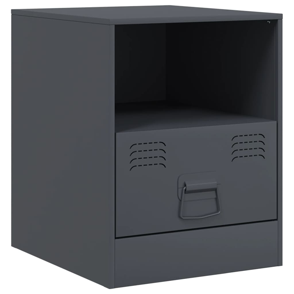 Tables de chevet 2 pcs anthracite 34,5x39x44 cm acier - XIOS