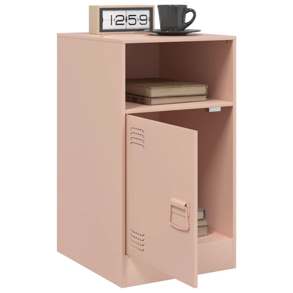 Tables de chevet 2 pcs rose 34,5x39x62 cm acier - XIOS