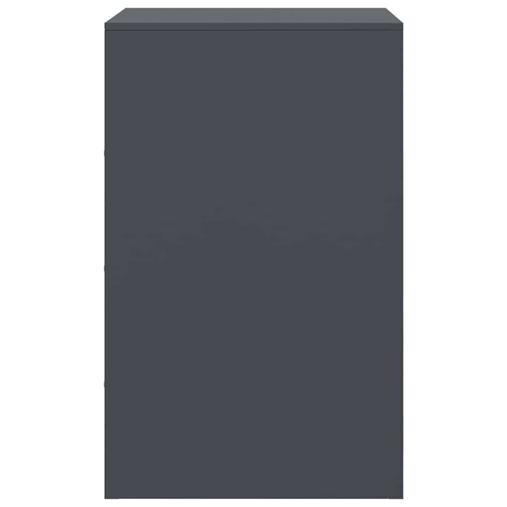 Table de chevet anthracite 34,5x39x62 cm acier - XIOS