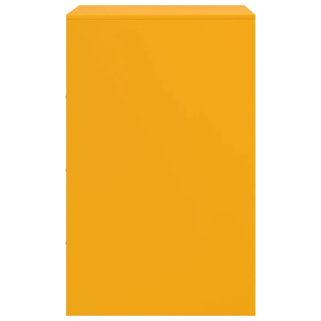 Tables de chevet 2 pcs jaune moutarde 34,5x39x62 cm acier - XIOS