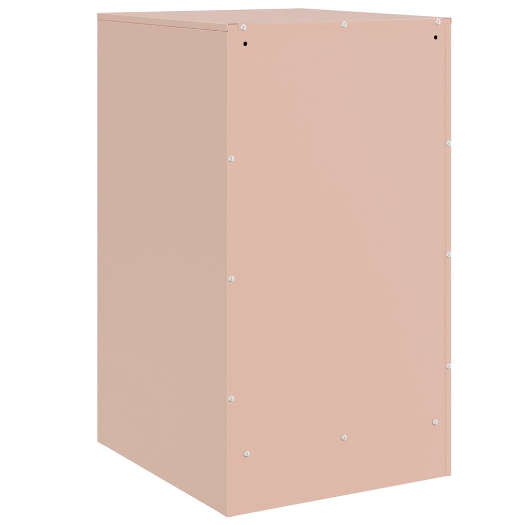 Table de chevet rose 34,5x39x62 cm acier - XIOS