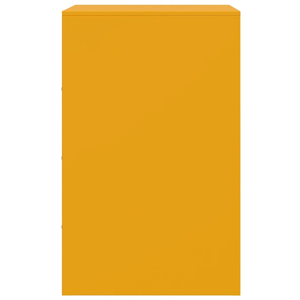 Table de chevet jaune moutarde 34,5x39x62 cm acier - XIOS