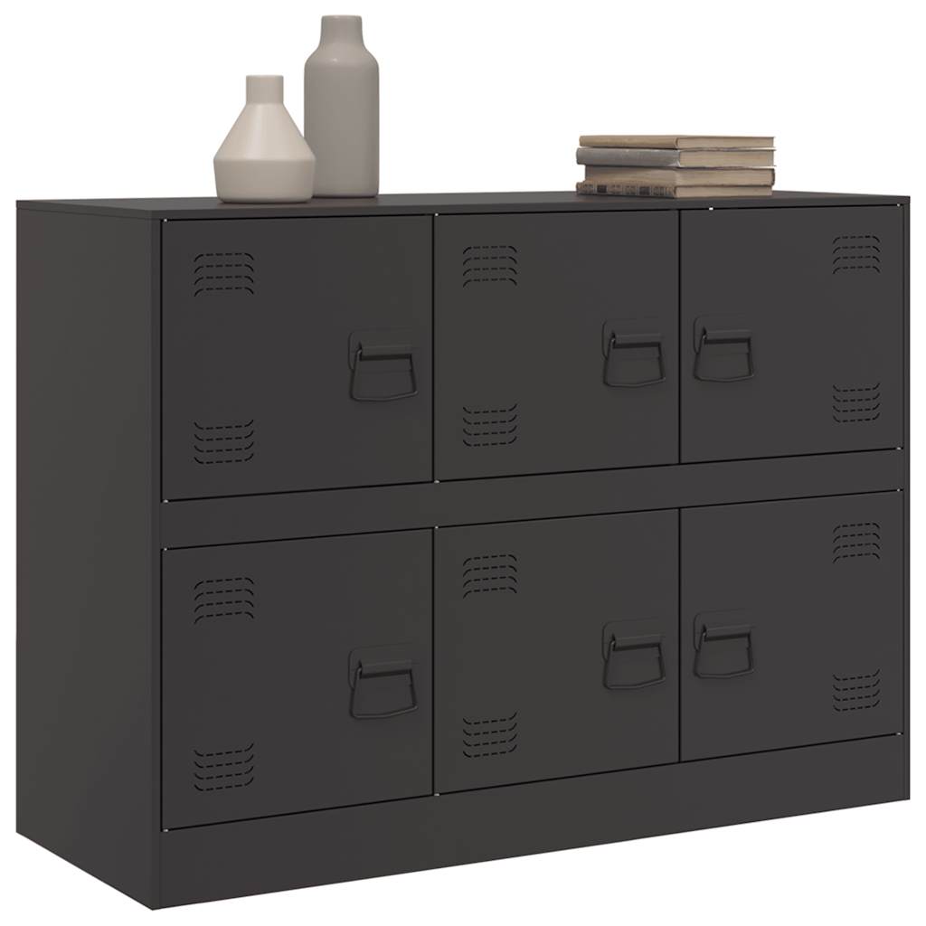 Buffet noir 99x39x73 cm acier - XIOS