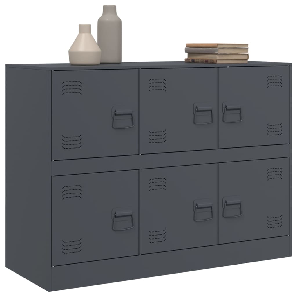 Buffet anthracite 99x39x73 cm acier - XIOS
