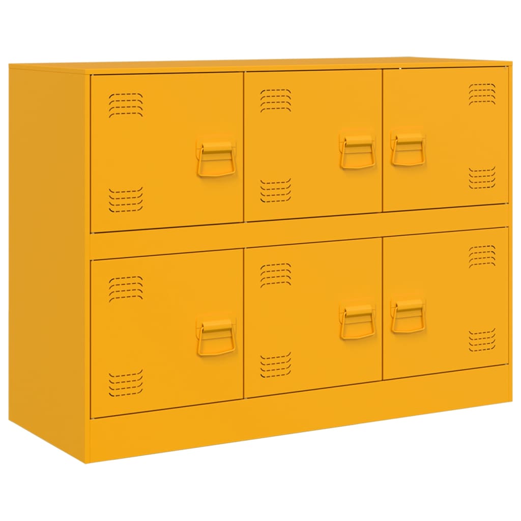 Buffet jaune moutarde 99x39x73 cm acier - XIOS