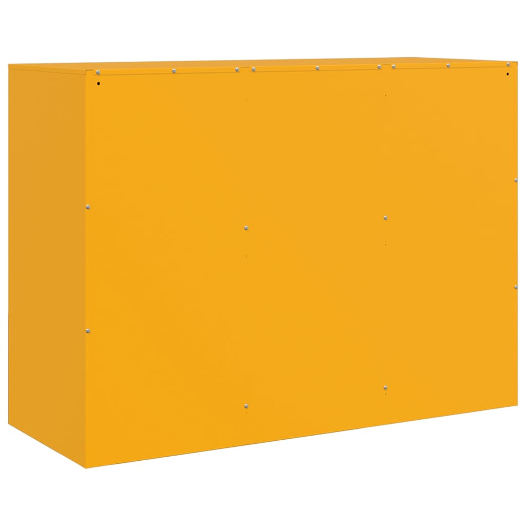 Buffet jaune moutarde 99x39x73 cm acier - XIOS